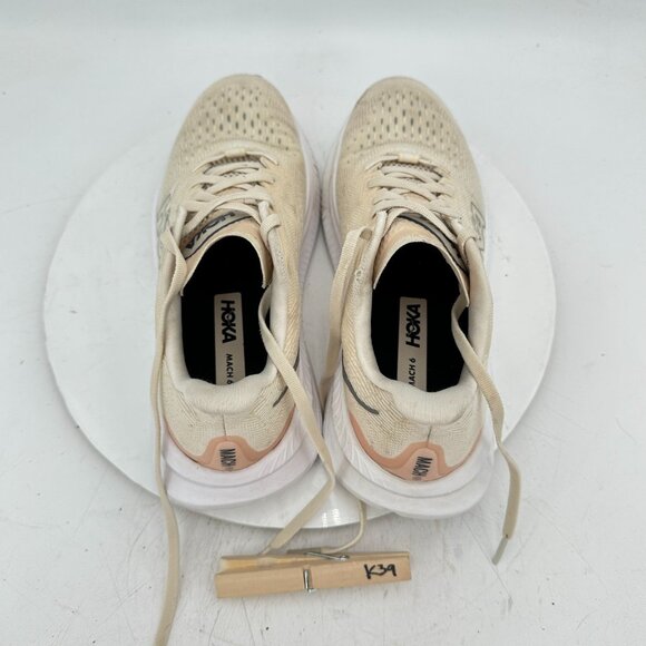 Hoka One One Mach 6 Women Size 8B 1147810-EGV Eggnog Vanilla Running Shoes - Picture 9 of 11
